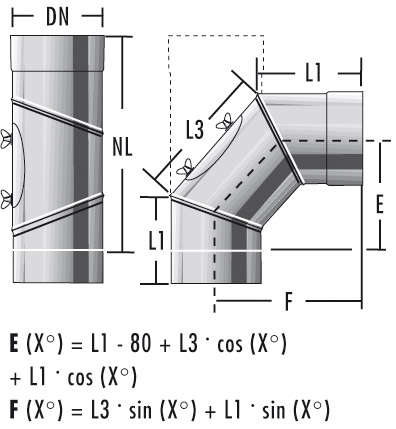 Bogen verstellbar 0-90°