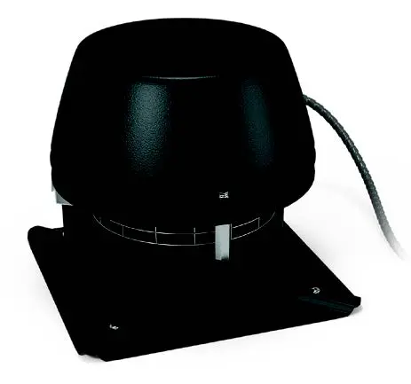 Exodraft RS Rauchgasventilator Axialrotor (horizontaler ausgang / achteckiger flansch)