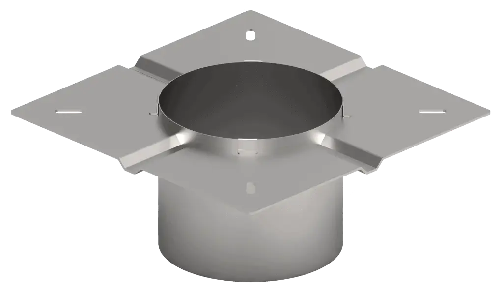Exodraft Flange FR4 - Square - Inox chimney (RS016 / RSV016 / RSV315 / RSV400 / RSV450 / RSVG315 / RSHT016)
