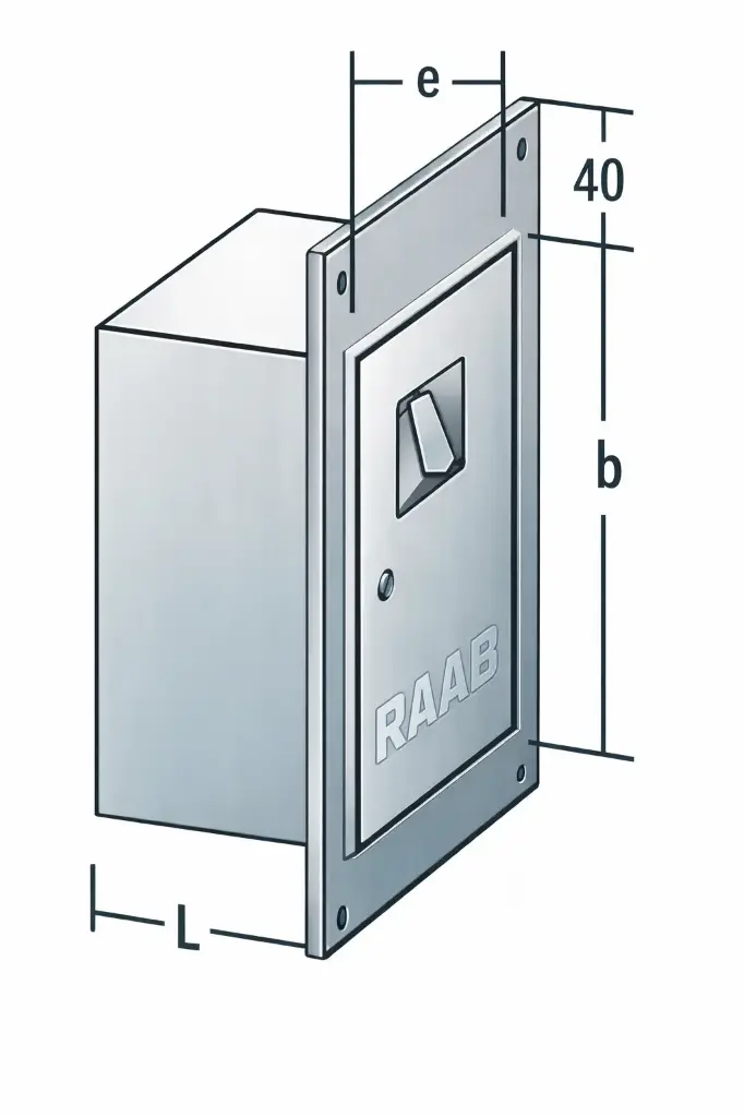 EW Reinigungstür mit Verlängerung bis 150 mm
