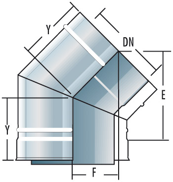 DW45 - DP Coude 45° 