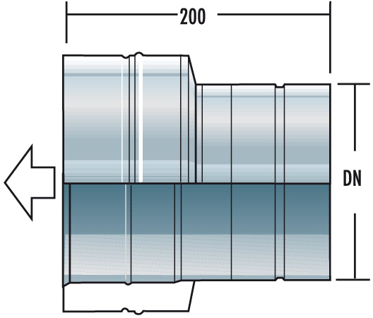 DW Overgangsstuk EW-DW (condesgewijs)
