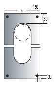 DBB - DP Plaque de finition en 2 parties 40°-50°