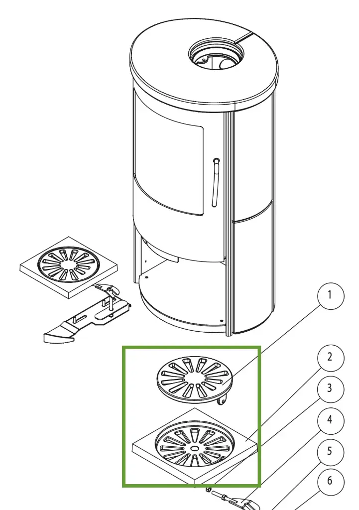Lotus 5000 / 7000 - Grill support incl. cadre