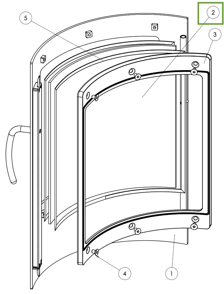 Lotus 5000/7000 - Glas für Tür (400x381)