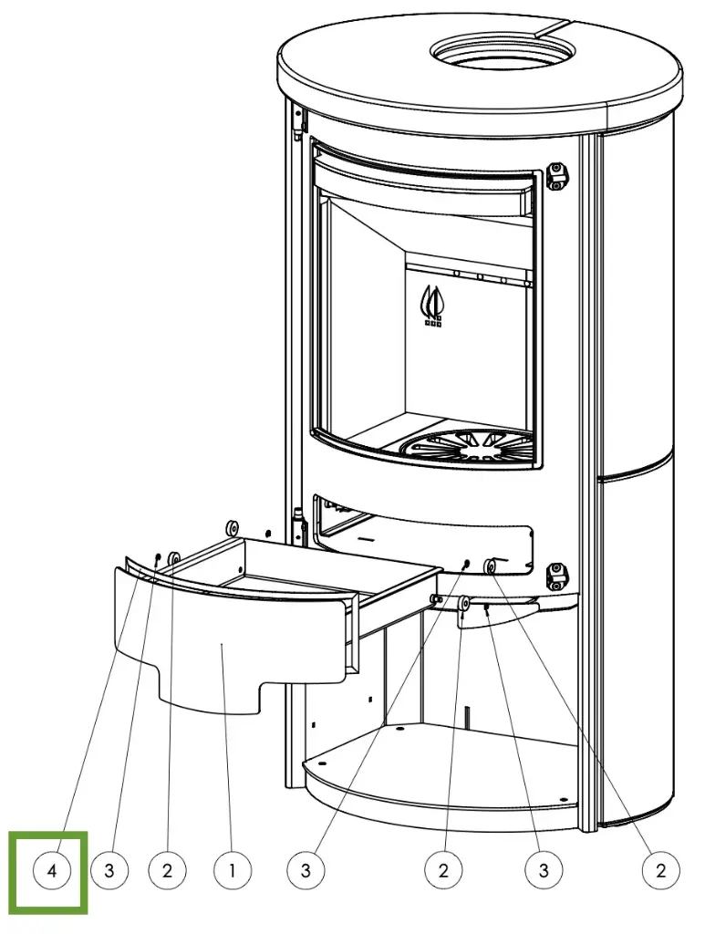 Lotus 5000/7000 - Joint pour collecteur de cendres ø6mm