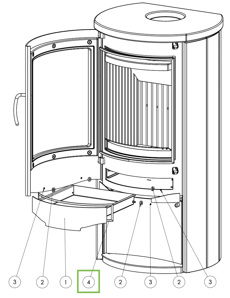 Lotus 8000 - Dichtung Aschenkasten ø6mm