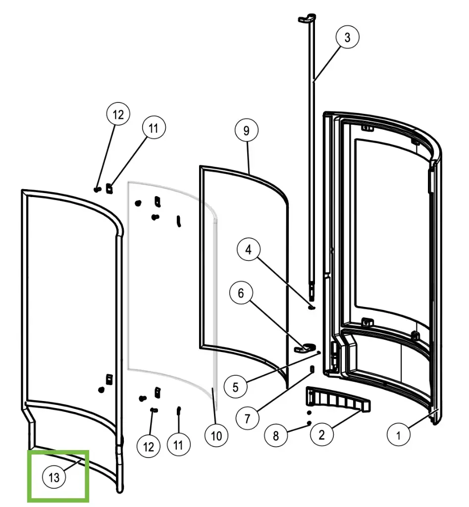 Lotus 9000 - Seal door ø14mm