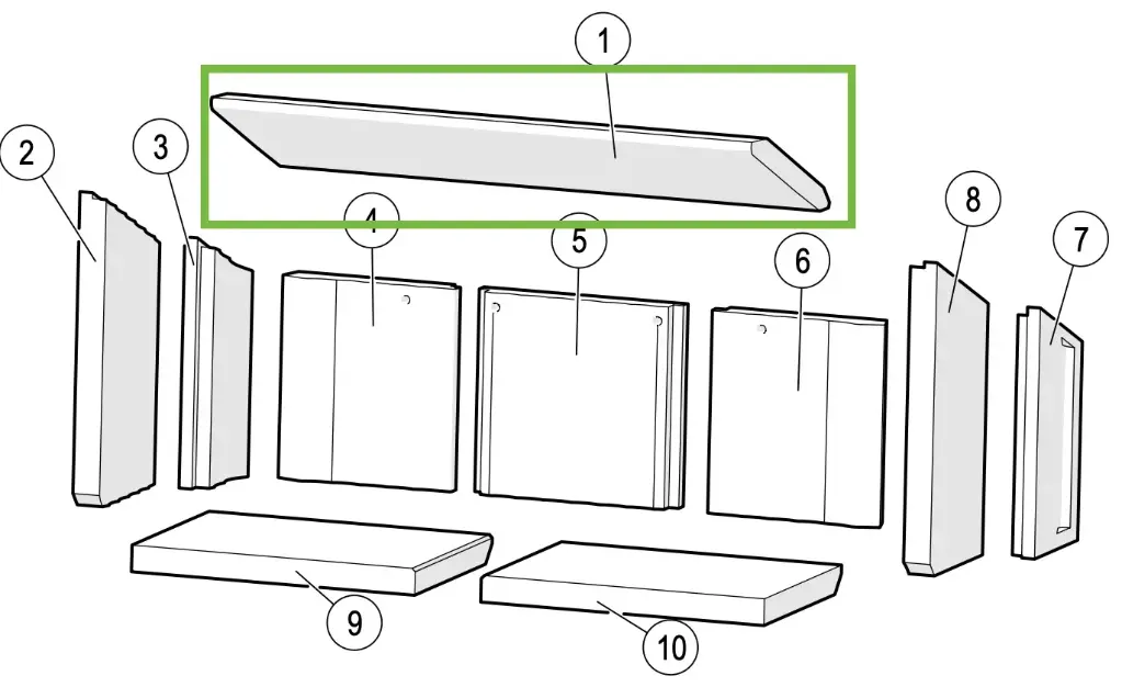 Lotus H370 petite - Plaque refractaire