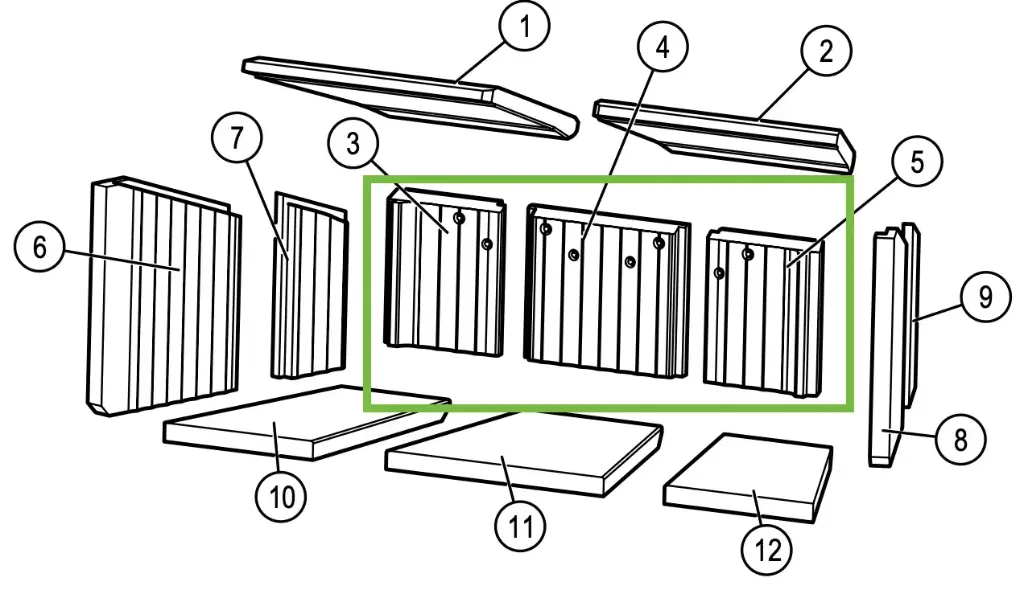 Lotus H470 W - Skamolex paroi arrière - ondulé