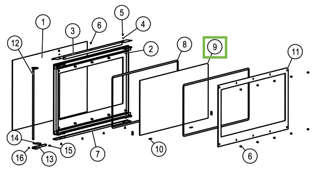 Lotus H470 W - Glas für Tür Magic