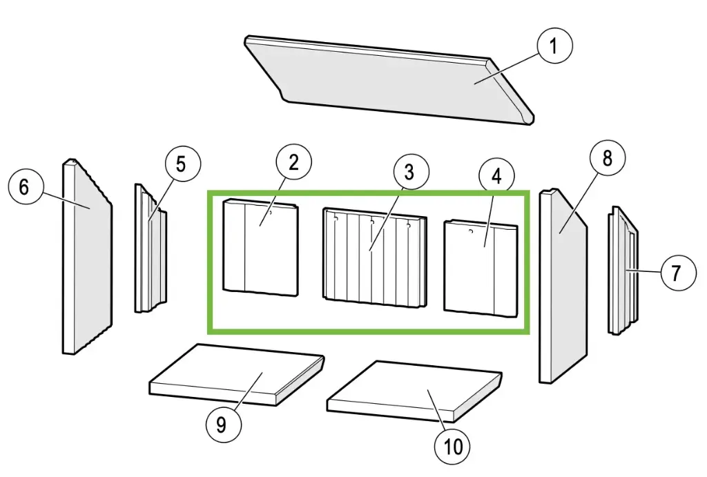 Lotus H570 - Skamolex rugwand - golvend