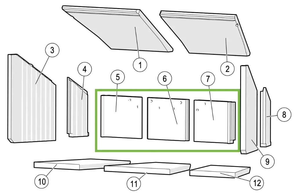 Lotus H570 Wide - Skamolex rugwand - golvend