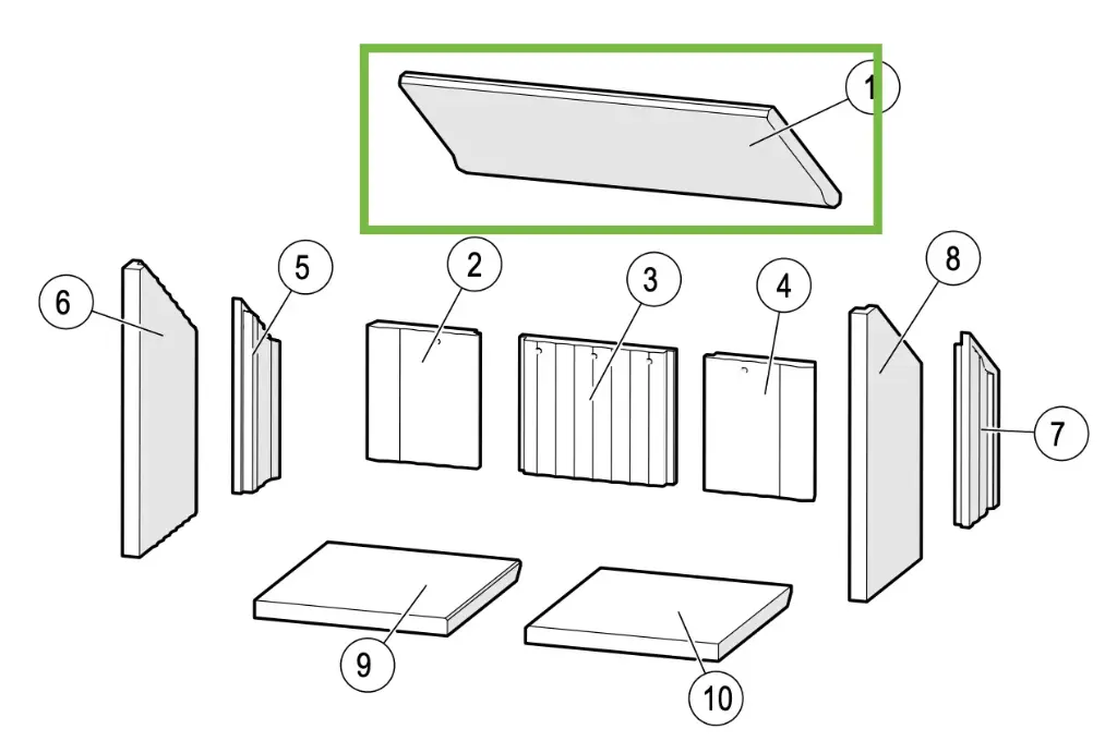 Lotus H570 - Rauchumlenkplatte - gewellt