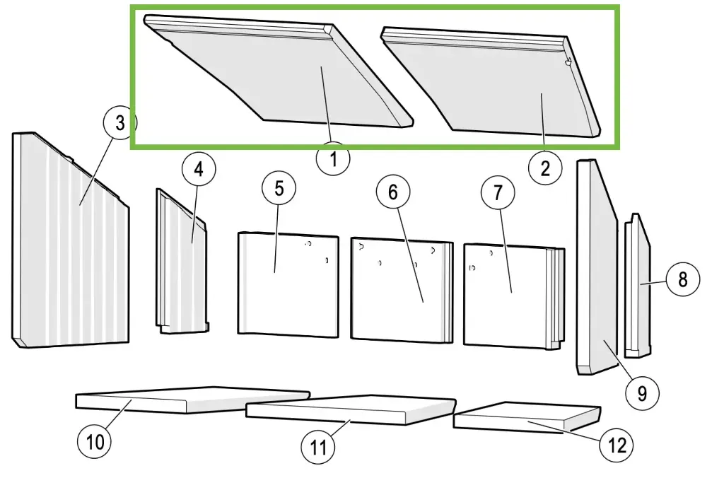 Lotus H570 Wide - Rookomleidingsplaat - golvend