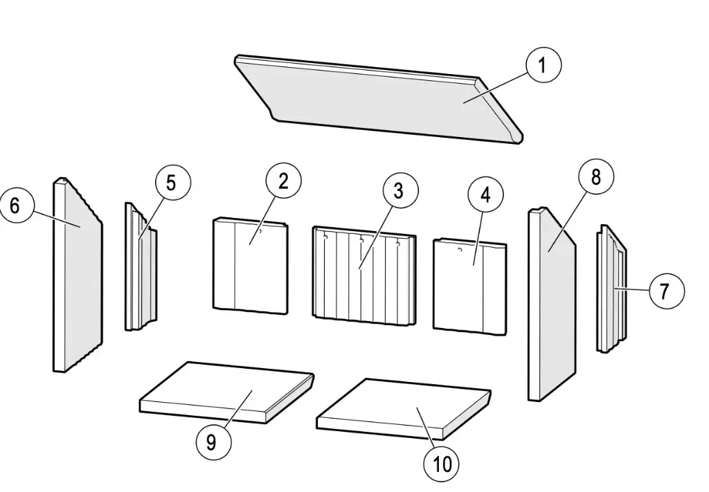 Lotus H570 - Skamolex set platen - golvend