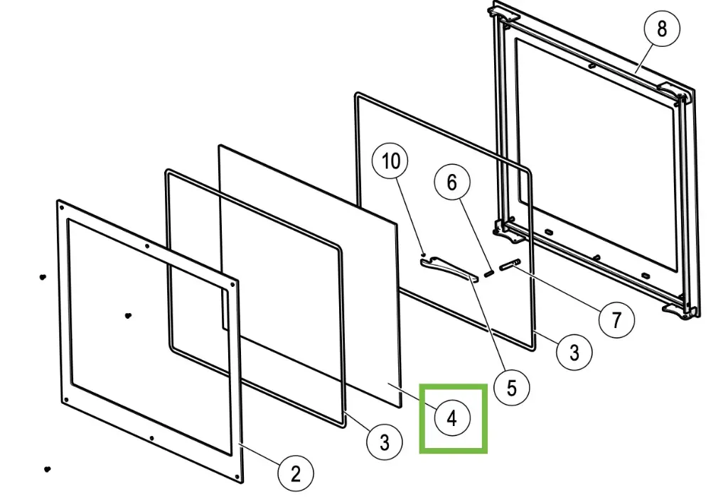 Lotus H570 - Vitre pour porte foyer (565x435)
