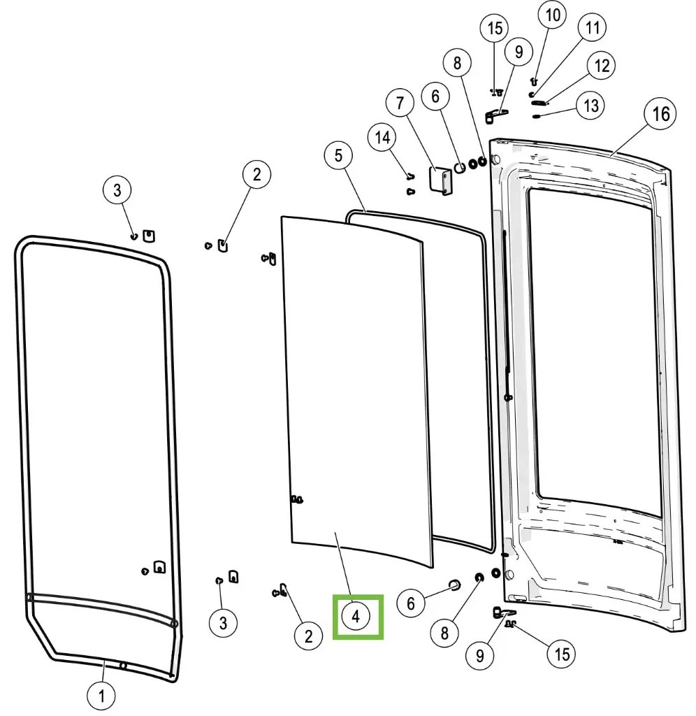 Lotus Jubilee 25 - Glas für Tür