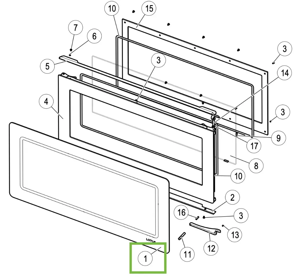 Lotus Living - Vitre pour porte Magic (864X445)