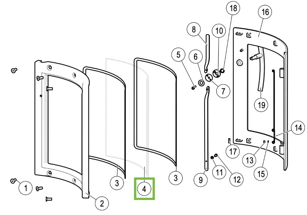 Lotus M - Vitre pour porte foyer (306x370 R269)