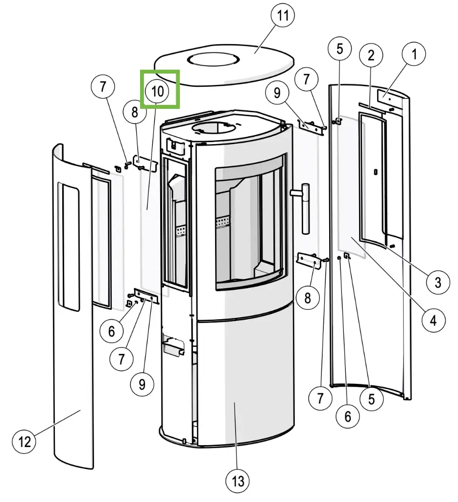 Lotus Mira - Glas zijde binnen (116x448)(per stuk)
