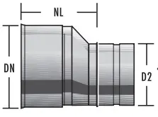 Raab EW Excentrische reductie 300-200 (helling)  