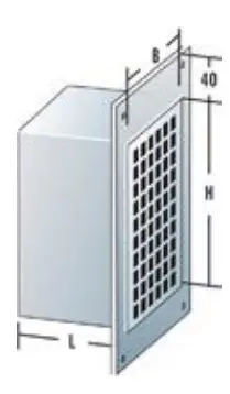 Raab EW Inox deur 140x200 met rooster incl. verlenging 250 mm  