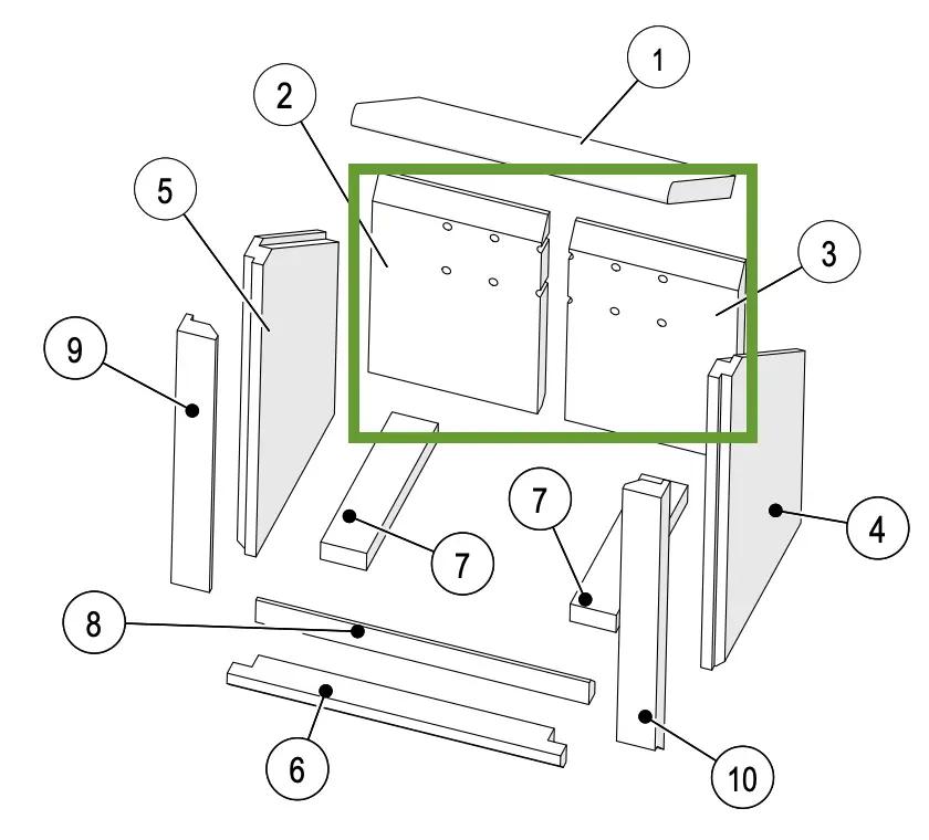 Lotus Mondo - Skamolex rugwand (2st) (Mondo 1&2)