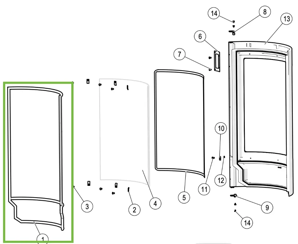 Lotus Prestige - Dichting deur ø 14mm