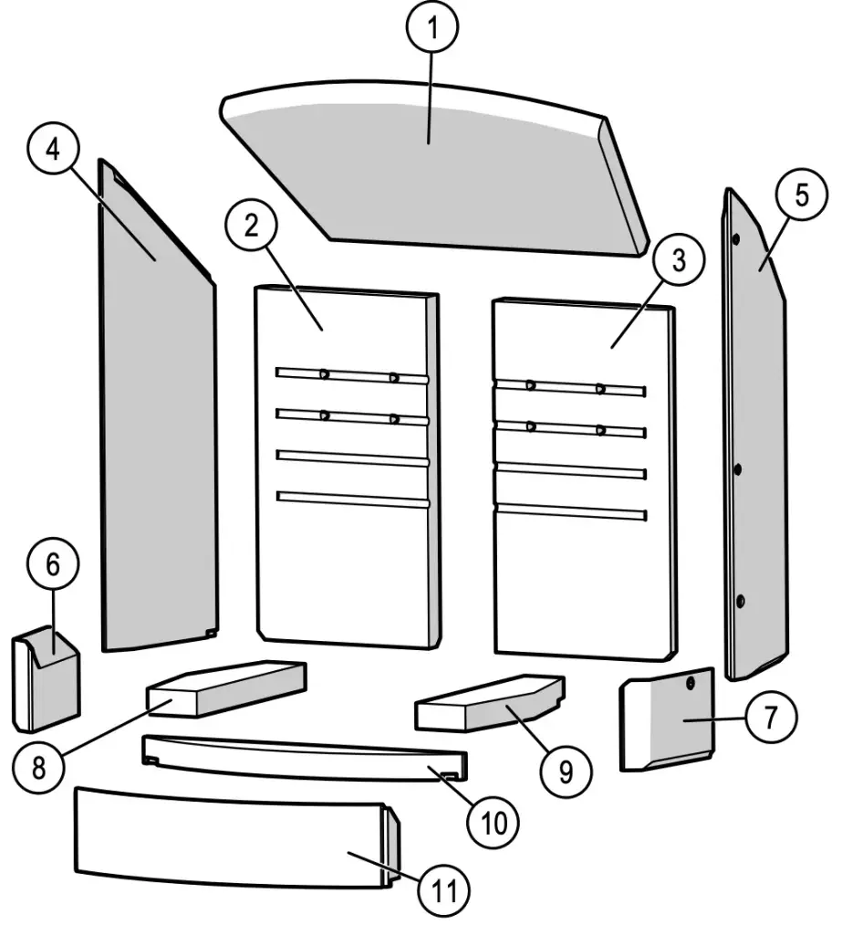 Lotus Prio - Skamolex set platen ( met zijglas )