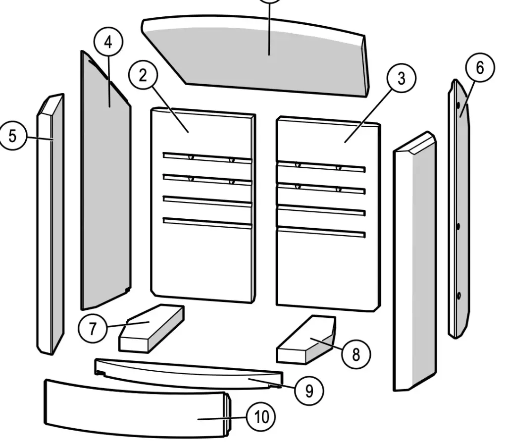 Lotus Prio - Skamolex set platen ( zonder zijglas )