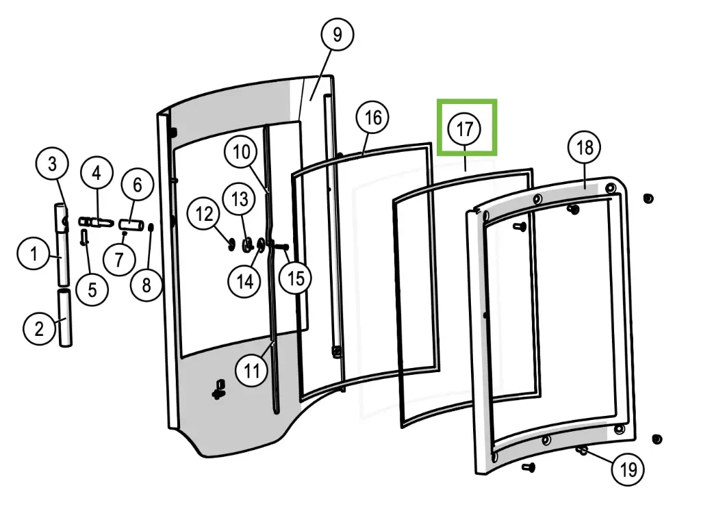 Lotus Prio - Glas für Tür