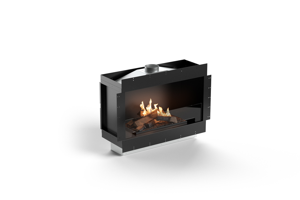 Planika Forma 1000 Fireplace met FLA4/FLA4+ FLOGS 990 brander + convectieaansluiting