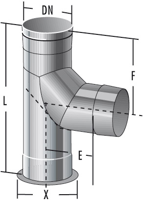 EW Bocht 87° met steunvoet