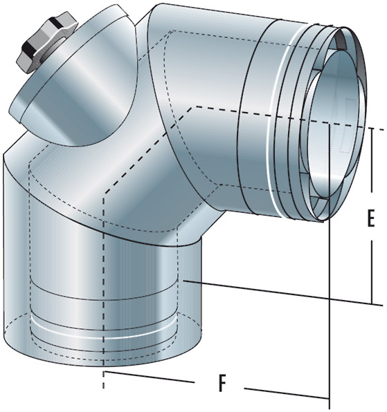 ASDBRV87 - Air-Stream Bocht 87° met reinigingselement - drukdicht (tot 120°)
