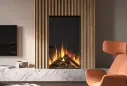 British Fires New Forest Knightwood - Deluxe Logs - Paroi arrière en verre foncé