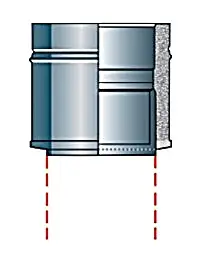 DW Overgangsstuk EW-DW met nisbus 300 mm