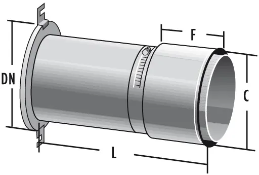 EW Anschlussteil gleichen Durchmesser Muffe Colemont