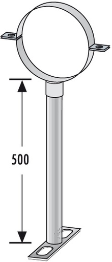 EW Universalhalter für Boden-und Deckenbefestigung 500 mm