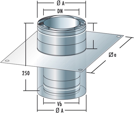 ASSUPCC - Air-Stream Plaque de départ concentrique-concentrique