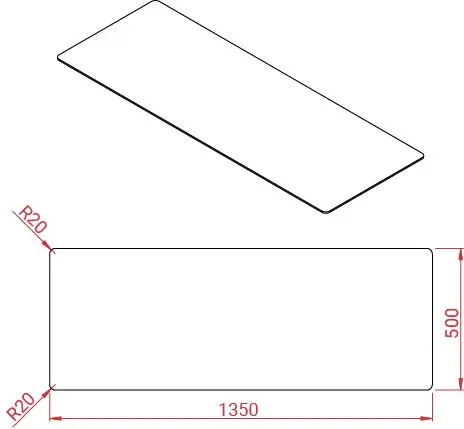 Lotus Living - Glazen vloerplaat (voor haard)