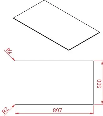 Lotus Living - base - Glazen vloerplaat (tussen poten)