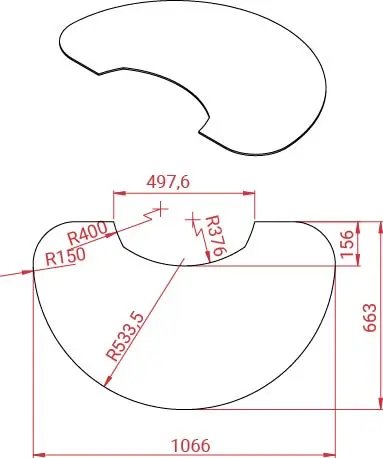 [21P970] Lotus Prio - Voorgevormde glazen vloerplaat