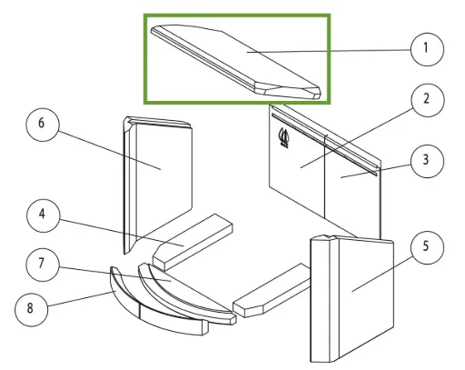 [215934] Lotus 5000/7000 - Plaque refractaire (5000-5100-7000)