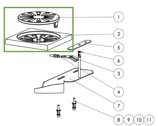 [218910] Lotus 8000 - Grill support incl. cadre