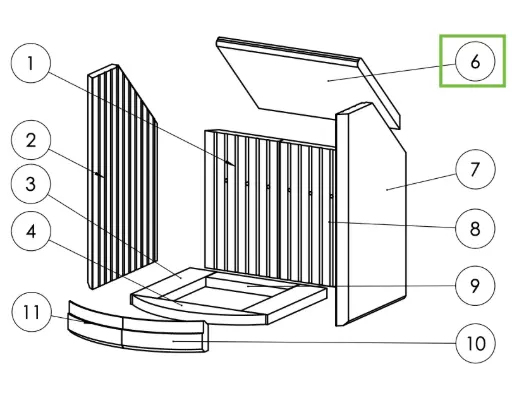 [218933] Lotus 8000 - Smoke deflector plate