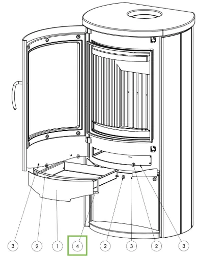 [218982] Lotus 8000 - Dichtung Aschenkasten ø6mm