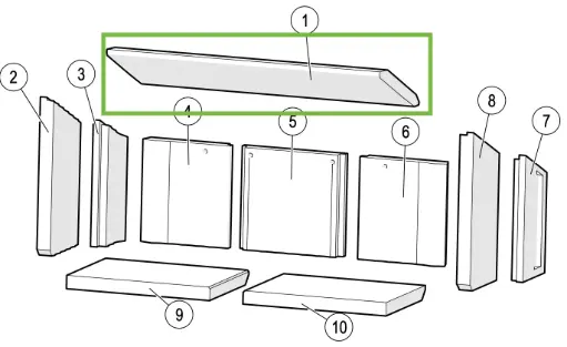 [21H331] Lotus H370 petite - Plaque refractaire
