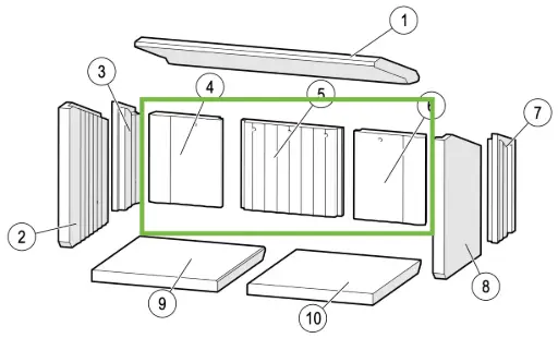 [21H427] Lotus H470 - Skamolex Rückwandplatten - gewellt