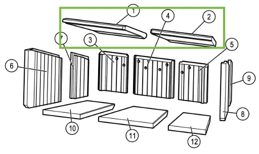 [21H428W] Lotus H470 W - Plaque refractaire - ondulé